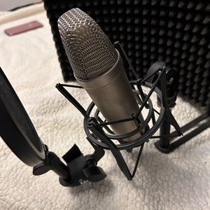 Rode nt1A condenser microphone used lightly